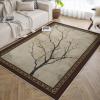 Living Room Area Rugs 3x5 Washable Rug Japanese Minimalist Ink Branch Wabi Sabi Rugs Soft Non Slip Low Pile Stain Resistant Foldable Carpet for Bedroom Playroom Dining Room Office Kitchen Farmhouse view 4