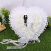 Lace Wedding Ring Pillow with Floral Design for Engagement Ceremony view 3