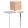Stainless Steel Cake Flower Nail Set with Wooden Base, 3 Pieces view 1