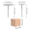 Stainless Steel Cake Flower Nail Set with Wooden Base, 3 Pieces view 2