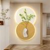 3D Wall Sculpture Art for Home, Decorative Wall Mural with LED Light, Green Planter Design for Living Room and Bedroom view 1