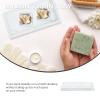 BESPORTBLE Marble Grain Sundries Storage Tray Tabletop Organizer Bathroom Vanity Tray for Cosmetics Jewelry and Toiletries Holder White Pattern view 3