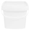 Small Plastic Bucket 2l PP with Handle, White, Halloween Season view 1