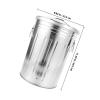 ARTSEWPLY Metal Wastebasket with Lid 8L Round Outdoor Trash Bin Kitchen Garbage Can Recycling Bin for Home and Office Use view 2