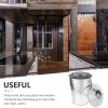 ARTSEWPLY Metal Wastebasket with Lid 8L Round Outdoor Trash Bin Kitchen Garbage Can Recycling Bin for Home and Office Use view 3
