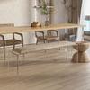 EPZBUJF Acrylic Floating Stool with Cushion, Modern Entryway Shoe Changing Bench, Clear Long Bench for Bedroom, Doorway, Bed End Seating(Gray 2,80 * 30 * 45cm) view 3