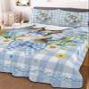BketraquerC Twin XL Quilt Set, Spring Easter Bunny Eggs Lightweight Soft Microfiber Summer Bedspread Coverlet with 2 Pillow Shams, Blue Bow Plaid Tulips 3 Piece Bedding Set for All Seasons view 2