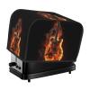Fire Guitar Toaster Cover 2 Slice, Waterproof Toasters Dusts Covers with Pockets, Hiding for Bread Maker Protector with Handle Cotton Quilted Small Appliance Covers Universal view 1