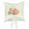 UTHCLO White Flower Ring Cushion for Wedding Couples, Cloth Decor view 1