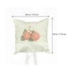 UTHCLO White Flower Ring Cushion for Wedding Couples, Cloth Decor view 2