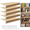5 PCS Wire Shelf Cover, 14 * 26 inch Wire Rack Covers for Pantry, 0.31in Thick PVC Wood-Look Faux Shelf Covers for Wires Shelving Closet, Moisture Resistant Durable, Easy to Cut Install view 1
