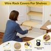 5 PCS Wire Shelf Cover, 16 * 36 inch Wire Rack Covers for Pantry, 0.31in Thick PVC Wood-Look Faux Shelf Covers for Wires Shelving Closet, Moisture Resistant Durable, Easy to Cut Install view 2
