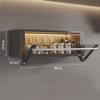 Metal Wall Cabinet for Kitchen & Laundry, Floating Storage nizer with Glass Doors, Stylish Cupboard for Home nization, Space-Saving Solution view 2