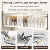 Metal Wall Cabinet for Kitchen & Laundry, Floating Storage nizer with Glass Doors, Stylish Cupboard for Home nization, Space-Saving Solution view 3