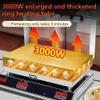 1500W/3000W Commercial Electric Griddle, Stainless Steel Non-Stick Pancake Maker with Glass Flip Cover, Ideal for Restaurants & Dessert Shops, Efficient Cooking Solution view 3