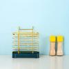 ASWRTYJO Chopsticks Drain Rack Can Be Hung on The Wall, Wrought Iron Double-Lattice Multifunctional Kitchen Tube view 2