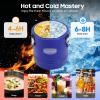 15.9 QT Insulated Soup Container, Commercial Food Warmer for Hot or Cold, 15L Hot Box for Catering, Thermal Food Jar with 3 Buckles and Handles, Stainless Steel Lining with Lid, 6H Insulation Time view 3