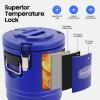 15.9 QT Insulated Soup Container, Commercial Food Warmer for Hot or Cold, 15L Hot Box for Catering, Thermal Food Jar with 3 Buckles and Handles, Stainless Steel Lining with Lid, 6H Insulation Time view 4