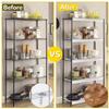 5 PCS Wire Shelf Cover, 18 * 31 inch Wire Rack Covers for Pantry, 0.31in Thick PVC Wood-Look Faux Shelf Covers for Wires Shelving Closet, Moisture Resistant Durable, Easy to Cut Install view 3