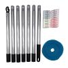 YUSHENYI Clothesline Post High Strength Outdoor Clothesline Stand Stainless Steel Construction Height-Adjustment to 1.8m Detachable Drying Rack Stand view 1