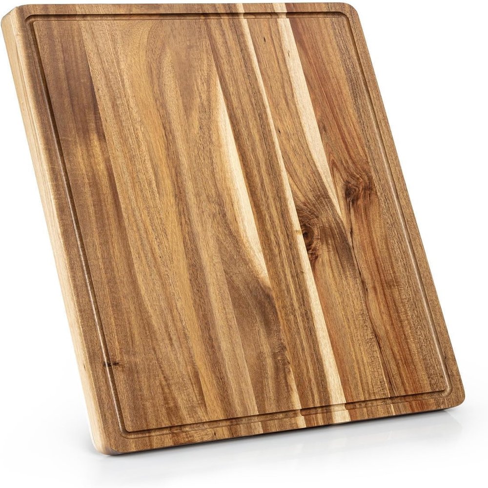 24X18 Inch Extra Large Acacia Wood Cutting Board, Thick Durable Wooden Chopping Board for Meat/Vegetables, Multipurpose Kitchen Serving Platter & Heat Resistant Trivet