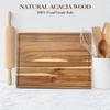 24X18 Inch Extra Large Acacia Wood Cutting Board, Thick Durable Wooden Chopping Board for Meat/Vegetables, Multipurpose Kitchen Serving Platter & Heat Resistant Trivet view 3