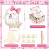 Wenqik 63 Pcs Pink Little Ghost Baby Shower Guest Book,Pink view 3
