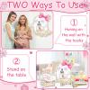 Wenqik 63 Pcs Pink Little Ghost Baby Shower Guest Book,Pink view 4