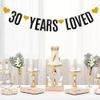 30 YEARS LOVED Banner,Black Glitter Paper Banner for 30th Birthday / Wedding Anniversary Party Decorations Supplies,Pre-Strung, No Assembly Needed,Letters Black,Betteryanzi view 4