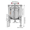 3.5 Gal Stainless Steel Fruit Wine Press, Fruit Press for Wine Making Cider Press Bucket with Height Adjustable & Removable Juice Outlet, Manual Fruit Press Hydraulic for Honey Fruits Vegetables Oil view 2
