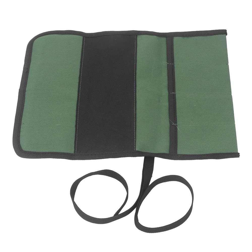 Acouto DoubleLayer Roll Bag with 4 Pockets for Chefs | Portable Cutlery Carrier for Cooking Tools