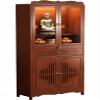 Altar Table Cabinet with Door Storage, Big Cabinet with Large Doors, Tall Home Worship Altar Featuring Bamboo-Inspired Craftsmanship and Enclosed Storage De with Cabinet Door 68*33*170cm/26.8*13*67in view 1