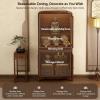 Altar Table Cabinet with Door Storage, Big Cabinet with Large Doors, Tall Home Worship Altar Featuring Bamboo-Inspired Craftsmanship and Enclosed Storage De with Cabinet Door 68*33*170cm/26.8*13*67in view 4
