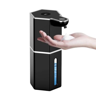 Automatic Soap Dispenser, 12oz Touchless Foaming Soap Dispenser, USB Rechargeable, 4 Adjustable Levels, Waterproof,Kitchen Gadgets, Home Essentials Hand Wall. (Black)