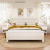 22.83'' H Modern White Nightstand with One Drawer and Open Shelf, Gold - Accented Handle, Ideal for Bedroom Decor view 4
