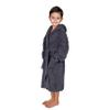BAGNO MILANO Kids Organic Turkish Cotton Hooded Beach Cover-Up Towel, GOTS Certified, for Boys and Girls (Grey, 6-8 Years) view 1