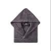 BAGNO MILANO Kids Organic Turkish Cotton Hooded Beach Cover-Up Towel, GOTS Certified, for Boys and Girls (Grey, 6-8 Years) view 3