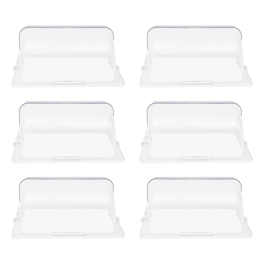 6 Pcs Clear Chafing Dish Covers, Half Size Roll Top Cover, Clear Display Cover for Hotels, Restaurants, Banquets, Parties, Picnics13 10.63 7.08in