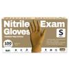 SUP Powder-Free Nitrile Exam Gloves, 100 Count Food Safe Latex-Free Disposable Gloves for Medical Cooking Cleaning Food Prep, Tan (Small) view 1