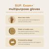 SUP Powder-Free Nitrile Exam Gloves, 100 Count Food Safe Latex-Free Disposable Gloves for Medical Cooking Cleaning Food Prep, Tan (Medium) view 2
