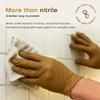 SUP Powder-Free Nitrile Exam Gloves, 100 Count Food Safe Latex-Free Disposable Gloves for Medical Cooking Cleaning Food Prep, Tan (Medium) view 3