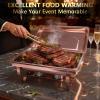Chafing Dishes for Buffet 4 Pack, Rose Gold Chafing Dish Buffet Set, 8QT Food Warmers for Parties, Elegant Gold Catering Supplies for Events, Weddings, Dinners and Banquets view 2