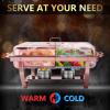 Chafing Dishes for Buffet 4 Pack, Rose Gold Chafing Dish Buffet Set, 8QT Food Warmers for Parties, Elegant Gold Catering Supplies for Events, Weddings, Dinners and Banquets view 4