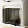42" Wide Fireplace Screen Cover, Single Panel Fire Spark Guard Gate, Wrought Iron Mesh Fireguards, Fence Protector for Wood Burning/Open Fire, 89cm/35 view 1