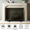 42" Wide Fireplace Screen Cover, Single Panel Fire Spark Guard Gate, Wrought Iron Mesh Fireguards, Fence Protector for Wood Burning/Open Fire, 89cm/35 view 3