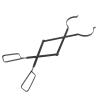 Fireplace Tong Iron Campfire Firewood Tong Log Grabber with Enlarging Clamp Safe Distance Long Handle for Indoor Outdoor view 2
