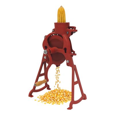 banborba Corn Sheller Hand Crank, Cast Iron Corn Cob Thresher with Stand, Manual Quick Corn Cob Stripper Tool for Home Use, Heavy Duty Corn Cob Stripper for Small Farm and Household Usage