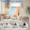 9000 BTU Mini Split AC/Heating System, 19 SEER2 115V Ductless Inverter Air Conditioner with Heat Pump, Up to 450 Sq.Ft, Auto Clean, Defrost, Energy Efficient for Home & Office view 2