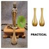 ARTIBETTER 2Pcs Mini Copper Vases Small Metal Desktop Tiny Vase Decoration Brass Flower Holders for Home Office Tabletop Floral Arrangements view 3
