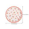 Cabilock Cherry Pattern Disposable Paper Tableware Set, Colored Paper Cups and Plates Napkins, Fruit Design Party Dinnerware for Picnic and Birthday Supplies, 500 Pieces view 2